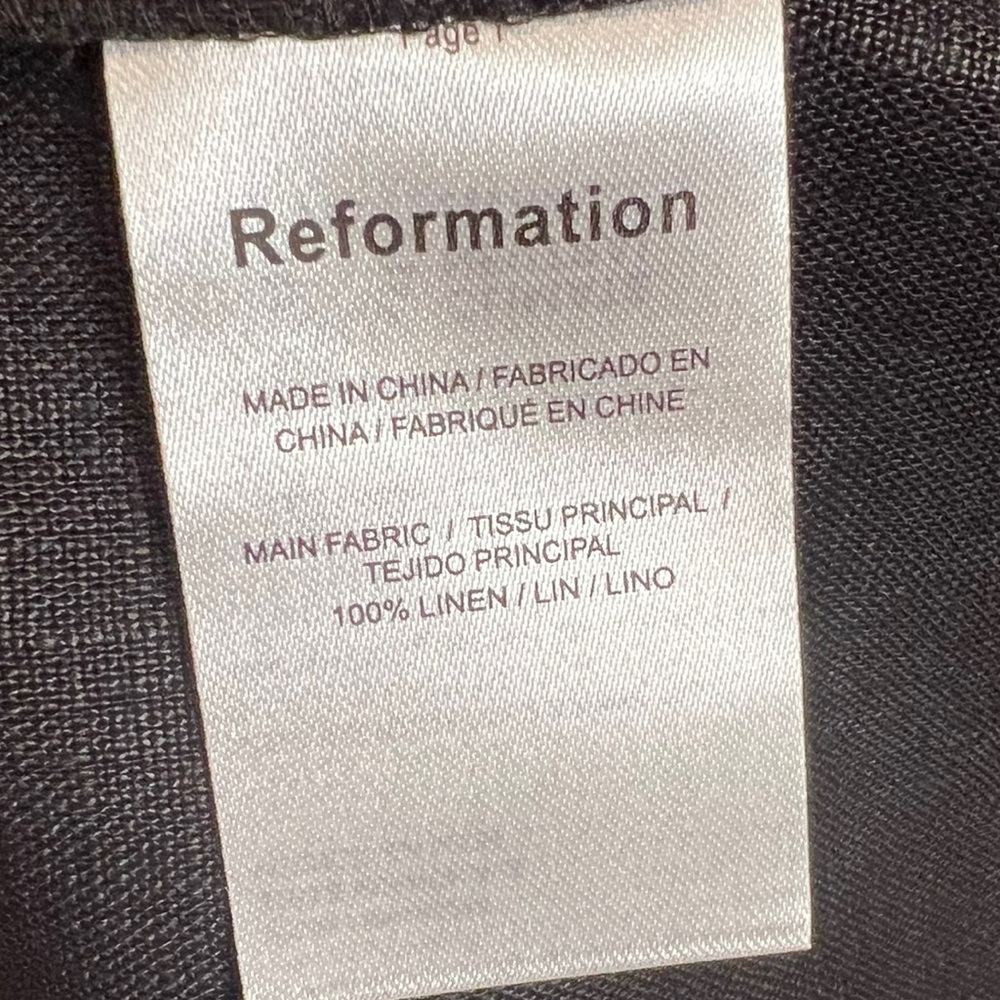 Reformation Zander Linen Midi Dress Sz  10 - Picture 9 of 14